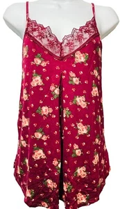 CHALECO CAMI SIN LÍMITES CON ENCAJE CUELLO BORGOÑA ESTAMPADO FLORAL S (3-5) [C] - Imagen 1 de 3