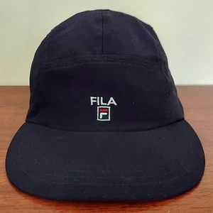 Like New FILA Sport 5 Panel Navy Blue Logo Strapback Cap Hat - OSFM Street - Picture 1 of 4