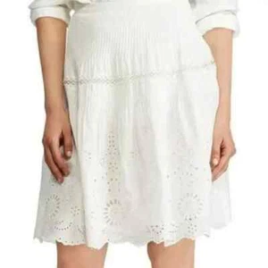 Polo Ralph Lauren Eyelet Mini Skirt ~ White ~ NEW! - Picture 1 of 7
