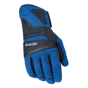Guantes de motocicleta Tourmaster Intake Air malla/cuero azul para hombre talla pequeña - Imagen 1 de 1