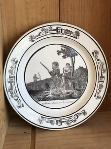 Assiette Montereau début XIXe Robinson attaqué par les sauvages - Imagen 1 de 21