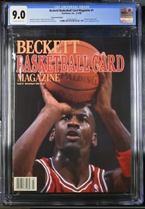 Beckett Basketball Card Magazine #1 CGC 9.0 MICHAEL JORDAN 1990 NEWSSTAND ED. - Bild 1 von 2