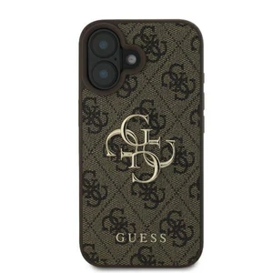 Funda protectora Guess iPhone 16 4G Big Metal Logo Collection marrón - Imagen 1 de 7