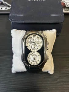 Phillip Stein Dual Time Teslar Signature Series Stainless Steel Quartz Watch - Picture 1 of 6