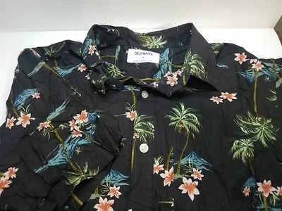 Old Navy Mens Hawaiian Shirt Sleeve Button Up Medium Shirt - Image 1 of 4