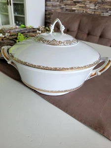 Hutschenreuther Porzellan Terrine 50 Jahre Bavaria goldverziert Jugendstil groß - Bild 1 von 11