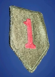 ORIGINALE SECONDA GUERRA MONDIALE US ARMY 1° DIVISIONE FANTERIA GIACCA MANICA INSEGNE PATCH #PB13 - Foto 1 di 2