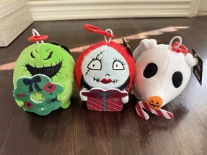 Lot Of 3 The Nightmare Before Christmas Plush Clip On Sally Oogie Boogie Zero - Picture 1 of 1