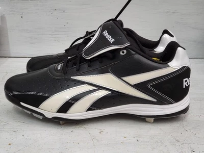 REEBOK MEN'S VERO IV LOW MSL SOFTBALL / BASEBALL SHOES BLACK  WHITE NEW SZ 16 - Изображение 1 из 4