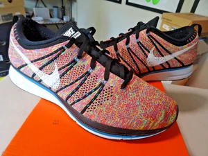 NIKE FLYKNIT TRAINER+ RACER MULTI-COLOR BLACK BLUE PINK SZ 12 MENS - 532984-014 - Picture 1 of 7