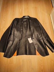 BNWT Paul Smith Kensington Fit Leather Black Jacket Small Medium 38R Made Italy - Picture 1 of 5