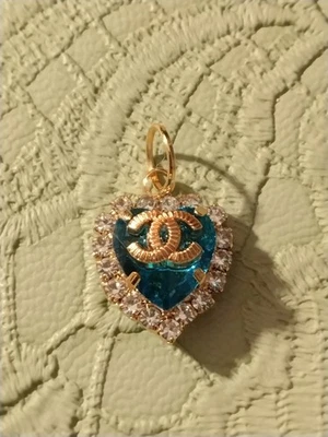 Chanel Mini Zipper Pull Charm/Blue - Image 1 of 3