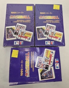 1991 O-Pee-Chee Premier Baseball 2 Full Boxes 13 Packs 85 Total Packs Sealed NOS - Picture 1 of 4