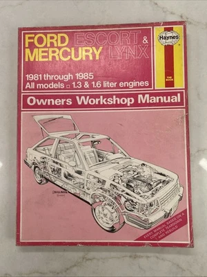 MANUAL DE REPARACIÓN AUTOMÁTICO--Ford Escort/Mercury Lynx-1981-1985; Manual # 789 Foto 1 de 4
