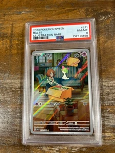 POKEMON 2023 Scarlet Violet Illustration Rare RALTS #211 PSA 8 RARE - Picture 1 of 2