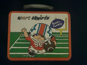 1972 Ohio Art, Sport Skwirts “Frankie Fumble, Jimmy Blooper”  Metal Lunchbox - Picture 1 of 8
