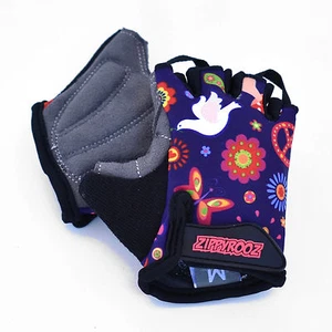ZippyRooz Peace Toddler/ Little Kids Bike Glove Sport Half Finger Girls Boys - Picture 1 of 8