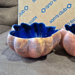 Ellen Evans Terrafirma USA Pottery GOURD SHAPED 6" BOWL VTG 90's - Picture 1 of 15