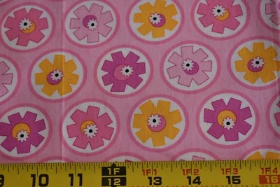 30" Long, Flower Petals on Pink Cotton, Moda/Me & My Sisters/Hubba Hubba, N3224 - Image 1 of 4