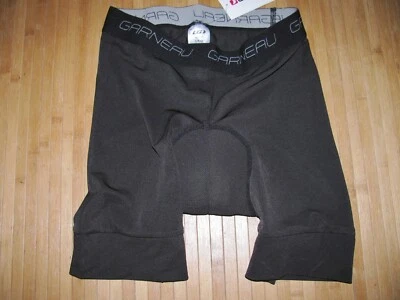 女式 GARNEAU 自行车短裤衬里尺寸小号聚氨纶黑色带粉红色垫全新带标签 — 第 1/2 张图片