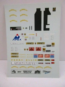BBR 1/43 DECAL FERRARI 333 SP 24H DAYTONA 1995 #3 SEQUENT COD. MET 27 - Imagen 1 de 2