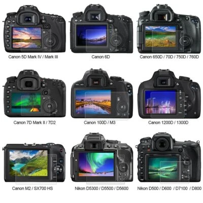 Tempered Glass Screen Protector For Canon EOS R 5D 6D 7D 100D/M3 200D 650D 1200D - Image 1 of 4