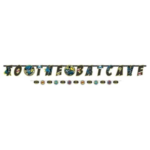 BATMAN Heroes Unite JUMBO LETTER BANNER KIT~ Birthday Party Supplies Decorations - Picture 1 of 1