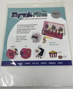 Grafix “Shrinky Dink” Film 8.5"X11" 6/Pkg-Matte - Picture 1 of 8