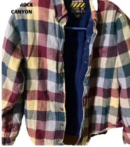Vintage Big Rock Canyon Buffalo Plaid Button Sweater Y2K - Picture 1 of 5