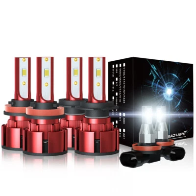 For Land Rover LR2 LR4 2010 2011 2012 2013 2014 2015 LED Headlight Fog Bulbs Kit - Image 1 of 4