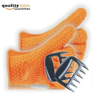 Silikon BBQ Handschuhe mit Bärenkralle Fleischzerkleinerer - Bild 1 von 3