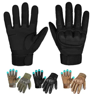 Tactical Gloves Men's Military Touch Screen Motorcycle Combat Full Finger Gloves - Picture 1 of 29