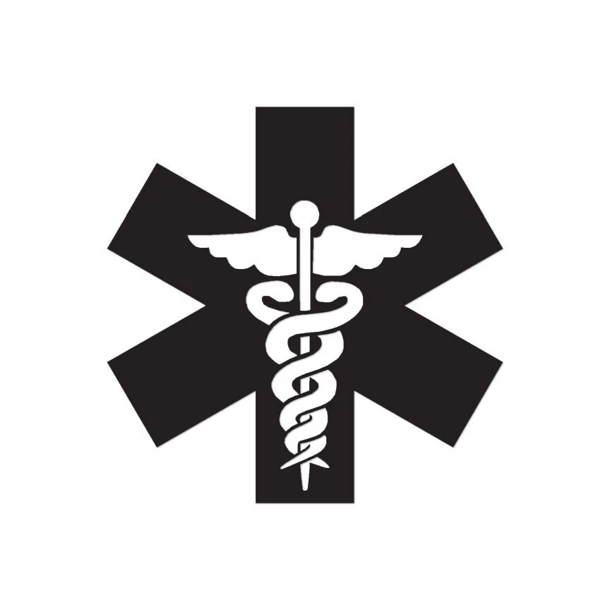 SOUTHERN DECALZ Caduceus Medical Symbol - Decal Sticker - Multiple Colors & Sizes - ebn3253