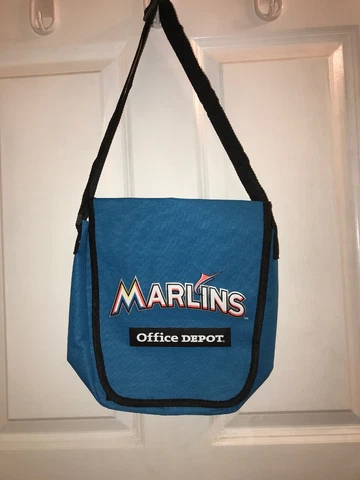 MLB Stadium Giveaway Office Depot Promo Messenger bag Miami Marlins Teal Blue Cover