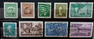 CANADA KGV USED SELECTION A054 Free Registered Mail - Picture 1 of 3