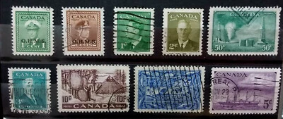 CANADA KGV USED SELECTION A054 Free Registered Mail - Image 1 of 3