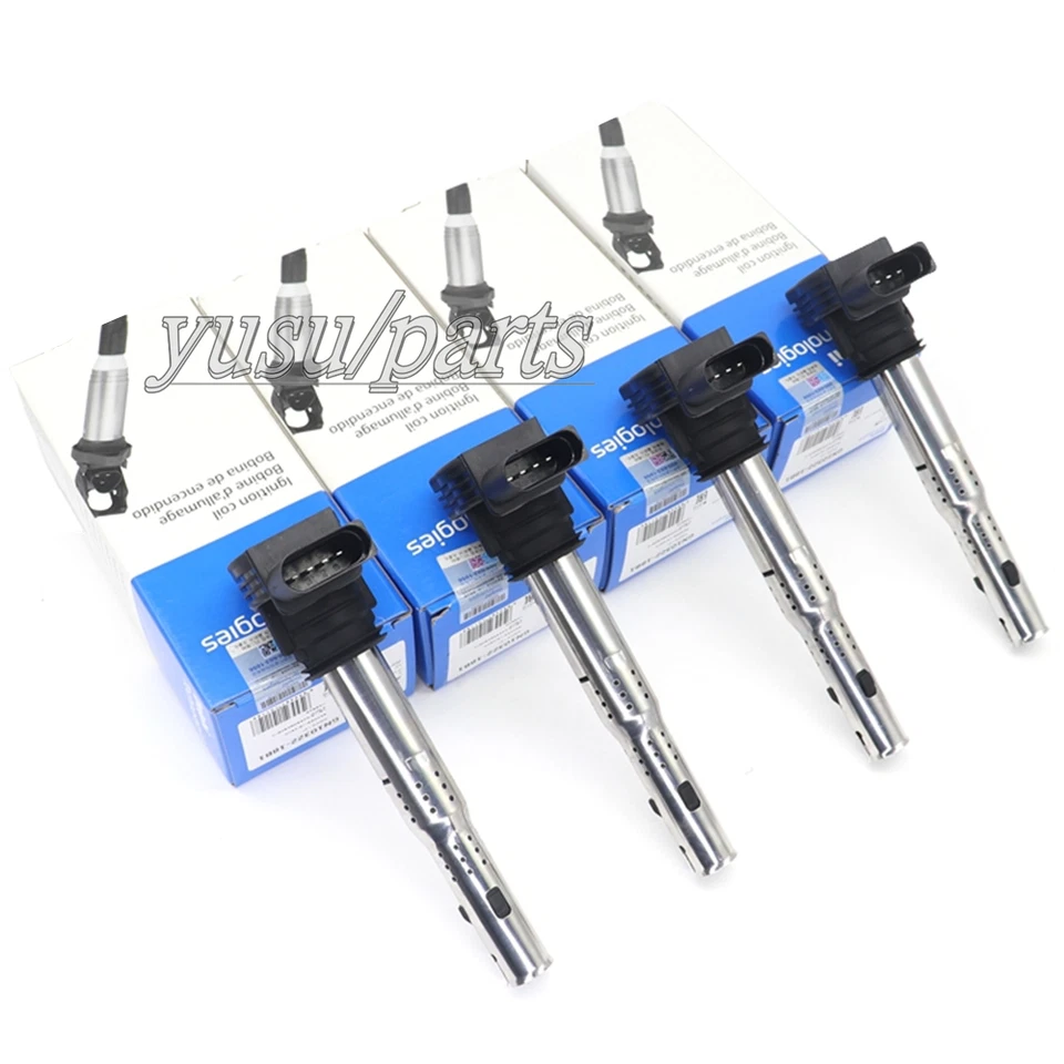 4x tapones bobinas de encendido DELPHI para VW Beetle Tiguan AUDI A4 A5 Q5 1.8 2.0 TFSI Foto 1 de 4