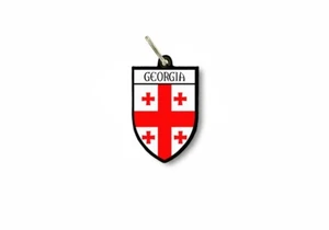 Schlüsselanhänger Schlüsselanhängsel Ring Flagge National Souvenir Schild Georgien - Bild 1 von 1