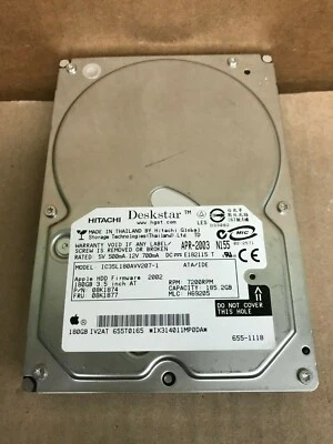 Apple  Hitachi Deskstar IC35L180AVV207-1 ATA/IDE 180GB 3.5" - Image 1 of 2