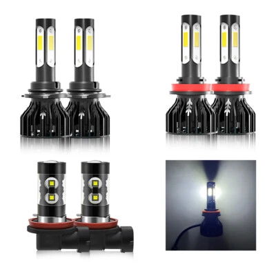 Kit combo de faróis de LED + lâmpadas de neblina 6500k para Jeep Grand Cherokee 2014-2018 - Imagem 1 de 4