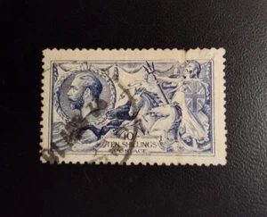 1916 10/- De La Rue Seahorse - Picture 1 of 2
