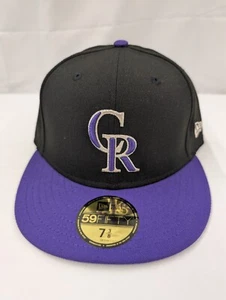 Gorra New Era 59FIFTY Cool Base Colorado Rockies ALT 2Tonos Ajustada Talla 7 3/8 - Imagen 1 de 4
