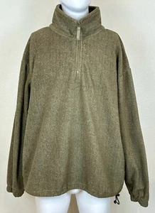 Northwest Territory Naturals Mens XL Fleece 1/4 Zip Pullover Sage Green Cozy EUC - Picture 1 of 12