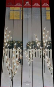 NIB (5) SETS 3 PK LED WARM WHITE INDOOR OUTDOOR BRANCH LEAVES TWIG TREE STAKES - Picture 1 of 9