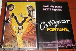Póster cuádruple de la película original británica OUTRAGEOUS FORTUNE {Bette Midler} años 80 - Imagen 1 de 1