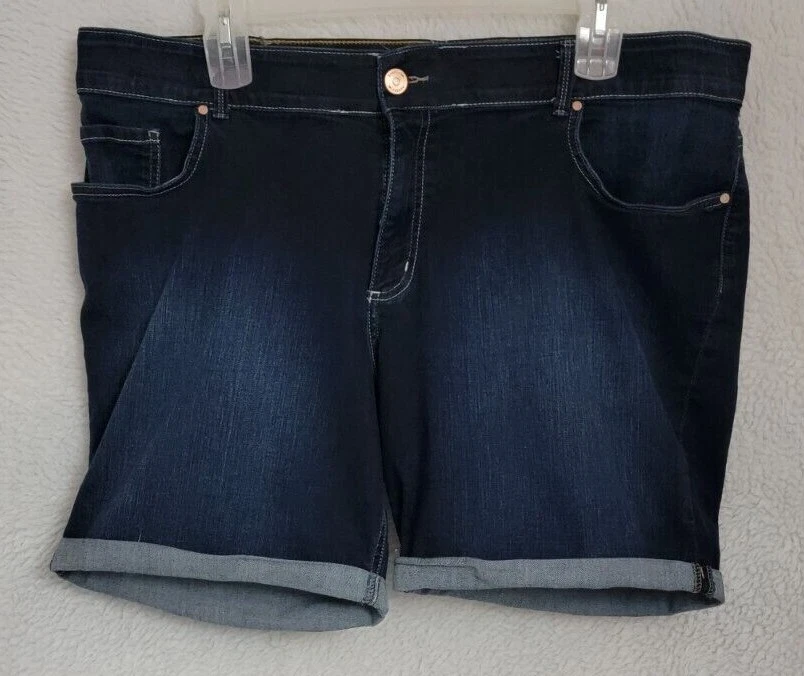 Riders by Lee Womens Shorts Size 22W M Blue Jean - Image 1 of 4