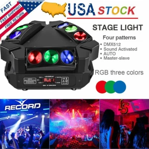9 LED Stage Light RGB Beam Spider Bird Moving Head DMX512 DJ XMAS Party Show US - Picture 1 of 10