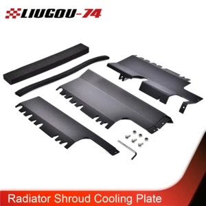 Fit For 2015-2018 Subaru WRX / WRX STi Black Radiator Shroud Cooling Plate Kit - Picture 1 of 8