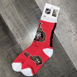 OTTAWA SENATORS NHL HOCKEY LOGO VERT CREW LENGTH SOCKS YOUTH KIDS - Picture 1 of 2