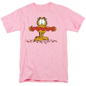 Garfield Sweetheart T Shirt Mens Licensed Valentines Day Comic Tee Light Pink - Picture 1 of 2
